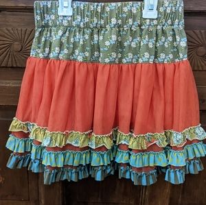 Matilda Jane Floral Fields Twirling Skirt, Multiple layers, Size 8